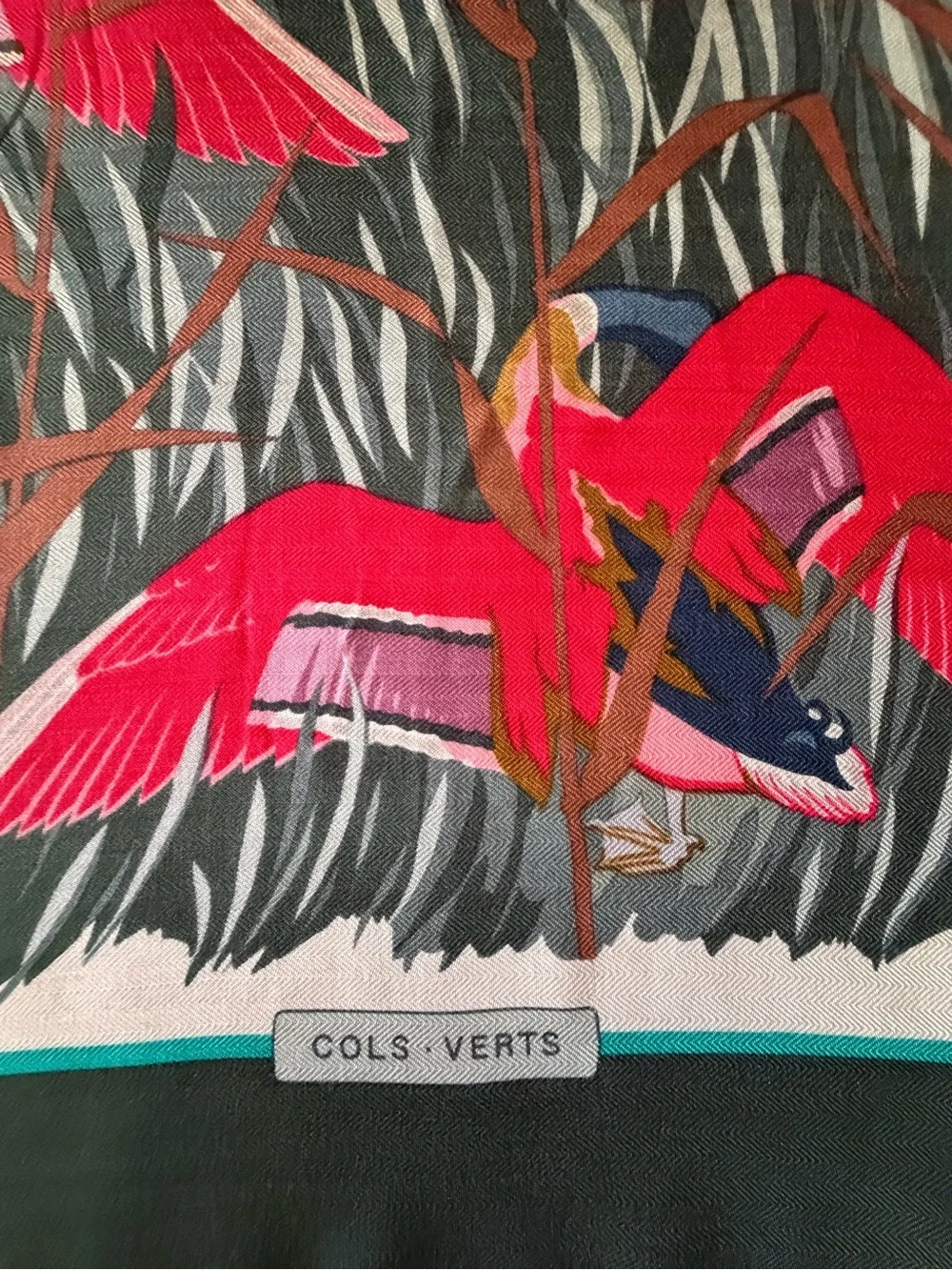 Vibrant Hermes Cols - Verts Cashmere/Silk Scarf.
